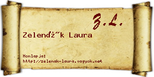 Zelenák Laura névjegykártya